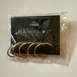 Rampage Elegant Gold-Tone Hoop Earrings